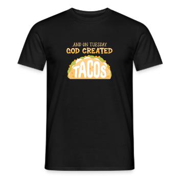 Taco Tacos Mexican Food - Men's T-Shirt - black - Front - AI Model Male 178 light (178cm)