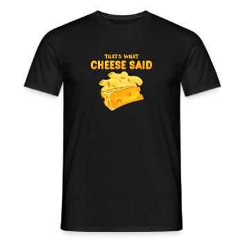 Fromage Mozzarella Fromage Amateur Fromage Gouda - T-shirt homme - noir - Devant - AI Model Male 178 light (178cm)