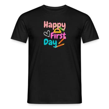 Happy First Day of School Shirt Kindergarten Teach - Männer T-Shirt - Schwarz - Vorne - AI Model Male 178 light (178cm)