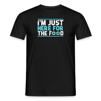 Je suis juste ici pour la croisière gastronomique - T-shirt homme - noir - Devant - AI Model Male 178 light (178cm)