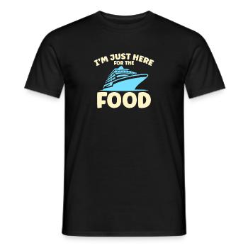 I'm Just Here For The Food Kreuzfahrt - Männer T-Shirt - Schwarz - Vorne - AI Model Male 178 light (178cm)