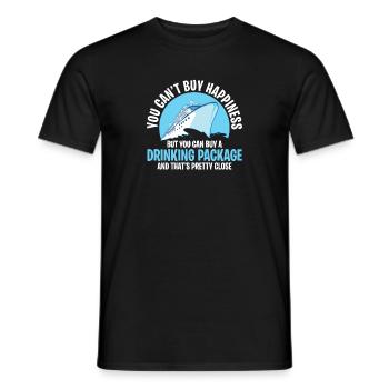 You Cant Buy Happiness But A Drinking Package - Men's T-Shirt - black - Front - AI Model Male 178 light (178cm)