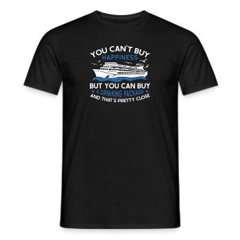 You Cant Buy Happiness But A Drinking Package - Men's T-Shirt - black - Front - AI Model Male 178 light (178cm)
