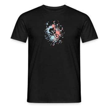 Vélo Mountain Color Splash - T-shirt homme - noir - Devant - AI Model Male 178 light (178cm)