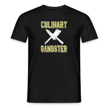 Vintage Culinary Gangster Cool Cooking T-Shirt - T-shirt homme - noir - Devant - AI Model Male 178 light (178cm)