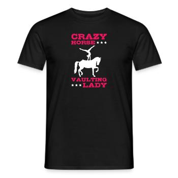 Voltigieren Crazy Horse Vaulting Lady - T-shirt homme - noir - Devant - AI Model Male 178 light (178cm)