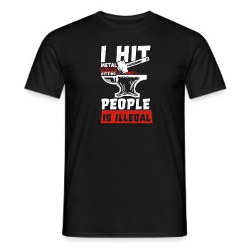 Armurier forgeron Orfèvre - T-shirt homme - noir - Devant - AI Model Male 178 light (178cm)