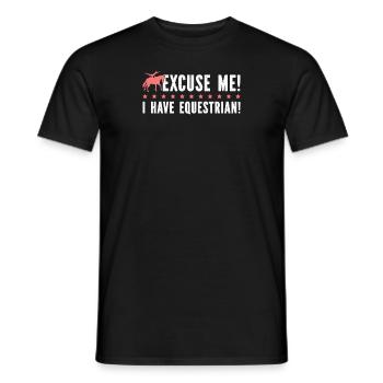 Excuse Me I Have Equestrian - Männer T-Shirt - Schwarz - Vorne - AI Model Male 178 light (178cm)