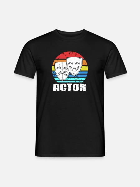 ACTOR Retro Vintage Cool Theatre Actor T-Shirt - Männer T-Shirt - Schwarz