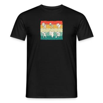 Dabbing Halloween Skeleton Zombie Ghost Witch Scary - Men's T-Shirt - black - Front - AI Model Male 178 light (178cm)