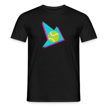 80s tennis Shirt - Männer T-Shirt - Schwarz - Vorne - AI Model Male 178 light (178cm)