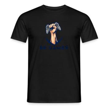 Vintage Be Gamer Awesome T-Shirt For Gamers - Men's T-Shirt - black - Front - AI Model Male 178 light (178cm)