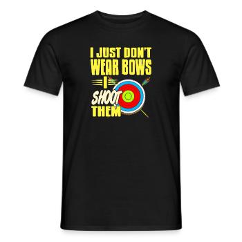 I Just Don't Wear Bows I Shoot Them Archery - Männer T-Shirt - Schwarz - Vorne - AI Model Male 178 light (178cm)