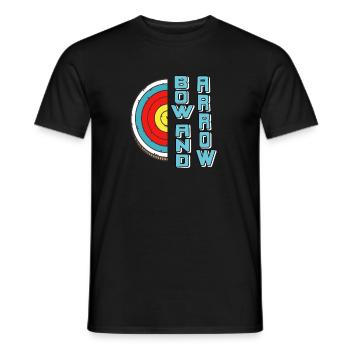 Bow And Arrow Awesome Retro Vintage Archery - Männer T-Shirt - Schwarz - Vorne - AI Model Male 178 light (178cm)