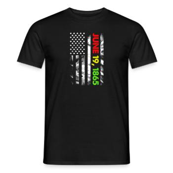 Juneteenth Freedom Day Black African June 19 - Men's T-Shirt - black - Front - AI Model Male 178 light (178cm)