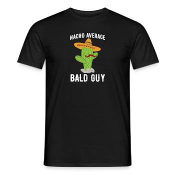 Nacho durchschnittlicher glatzköpfiger Kerl Lustiger urkomischer glatzköpfiger Mann - Männer T-Shirt - Schwarz - Vorne - AI Model Male 178 light (178cm)