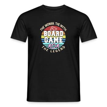 The Woman The Myth The Legend Board Game MOM - Men's T-Shirt - black - Front - AI Model Male 178 light (178cm)