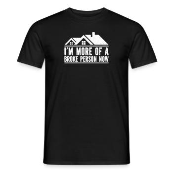 Je suis maintenant encore plus propriétaire en faillite - T-shirt homme - noir - Devant - AI Model Male 178 light (178cm)