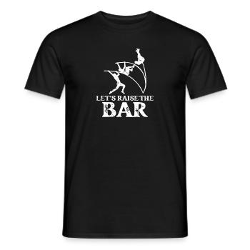 Let's lift the pole pole vault - Men's T-Shirt - black - Front - AI Model Male 178 light (178cm)
