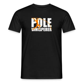 Pole Whisperer Funny Pole Vault - Men's T-Shirt - black - Front - AI Model Male 178 light (178cm)