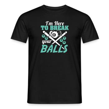 Billard - Piscine - Fun - T-shirt homme - noir - Devant - AI Model Male 178 light (178cm)