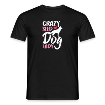 Damen Crazy Schlittenhund Lady - Männer T-Shirt - Schwarz - Vorne - AI Model Male 178 light (178cm)
