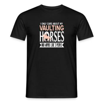 I Only Care About Vaulting Horses Funny T-Shirt - Men's T-Shirt - black - Front - AI Model Male 178 light (178cm)