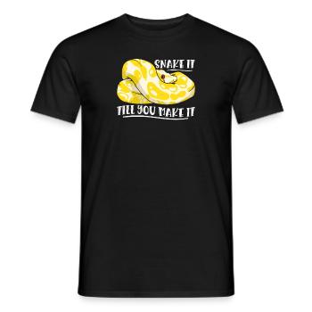 Banana Ball Python Snake It Till You Make It - Men's T-Shirt - black - Front - AI Model Male 178 light (178cm)