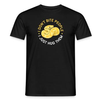 Banana Ball Python Ich Beiße Nicht Ich Umarme Nur - Männer T-Shirt - Schwarz - Vorne - AI Model Male 178 light (178cm)