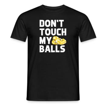 Banana Ball Python Don't Touch My Balls - Männer T-Shirt - Schwarz - Vorne - AI Model Male 178 light (178cm)