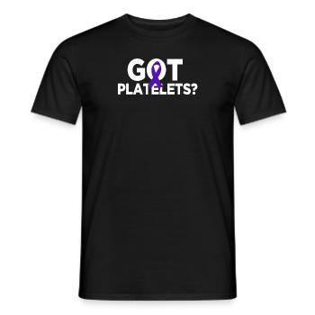 Got Platelets Purple Ribbon ITP Awareness - Men's T-Shirt - black - Front - AI Model Male 178 light (178cm)