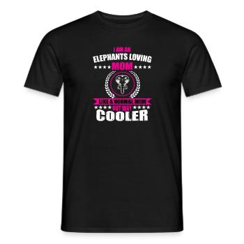 Funny Elephant Mama - Men's T-Shirt - black - Front - AI Model Male 178 light (178cm)