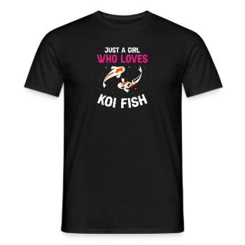 Just A Girl Who Loves Koi Fish Retro Designs - Men's T-Shirt - black - Front - AI Model Male 178 light (178cm)