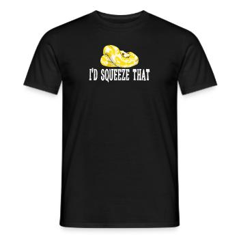 Banana Ball Python I'D Squeeze That - Männer T-Shirt - Schwarz - Vorne - AI Model Male 178 light (178cm)