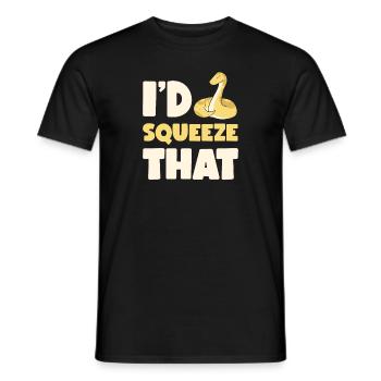 Banana Ball Python I'D Squeeze That - Männer T-Shirt - Schwarz - Vorne - AI Model Male 178 light (178cm)