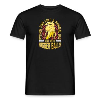 Banana Ball Python Dad Like A Regular Dad But - Männer T-Shirt - Schwarz - Vorne - AI Model Male 178 light (178cm)