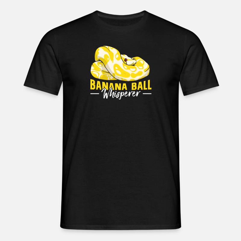Banana Ball Python Flüsterer - Männer T-Shirt - Schwarz