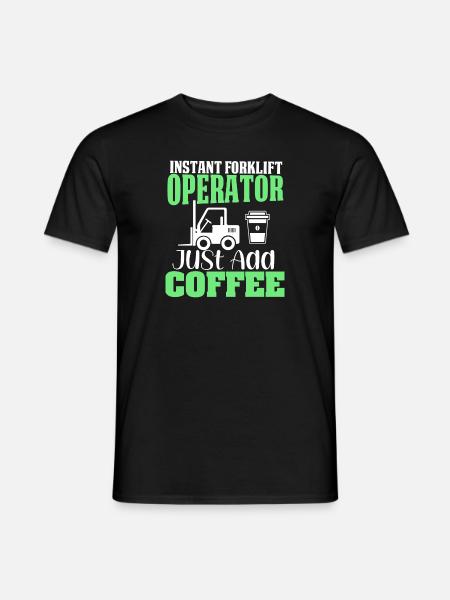Gabelstapler Fahrer Bediener lustiges Design - Männer T-Shirt - Schwarz