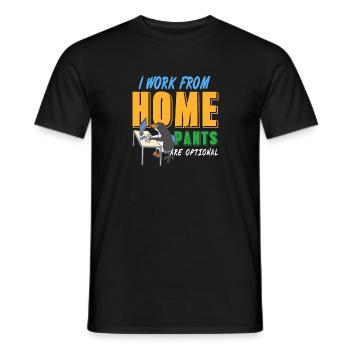 I Work From Home Pants Are Optional Funny - Männer T-Shirt - Schwarz - Vorne - AI Model Male 178 light (178cm)