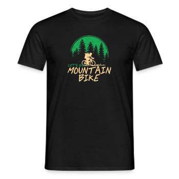 Let's Go Mountain Bike Retro Biking T-Shirt - Männer T-Shirt - Schwarz - Vorne - AI Model Male 178 light (178cm)