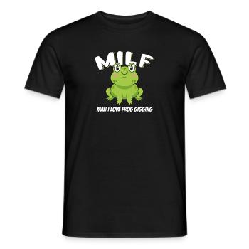 Man I Love Frog Gigging Frog Catcher - Men's T-Shirt - black - Front - AI Model Male 178 light (178cm)