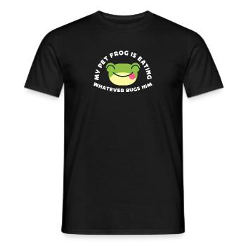 My frog is whatever bugs him - Men's T-Shirt - black - Front - AI Model Male 178 light (178cm)