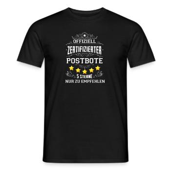 Offiziell Zertifizierter Zusteller - Männer T-Shirt - Schwarz - Vorne - AI Model Male 178 light (178cm)