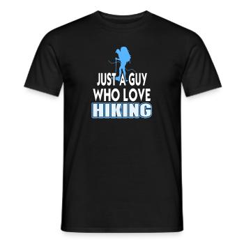 Juste un gars qui aime la randonnée Design rétro génial - T-shirt homme - noir - Devant - AI Model Male 178 light (178cm)