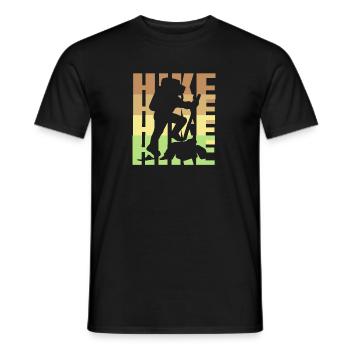 Retro HIKE Awesome Hiking T-Shirt Present Gift - Men's T-Shirt - black - Front - AI Model Male 178 light (178cm)
