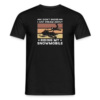 Snowmobile driver saying - Men's T-Shirt - black - Front - AI Model Male 178 light (178cm)