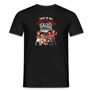 Tailgate Party Football BBQ Grilling This Is My Ta - Men's T-Shirt - black - Front - AI Model Male 178 light (178cm)