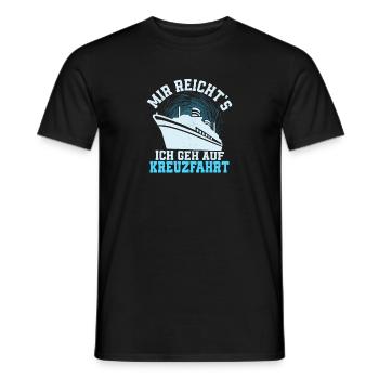 It's enough for me I go on cruise ship holiday - Men's T-Shirt - black - Front - AI Model Male 178 light (178cm)
