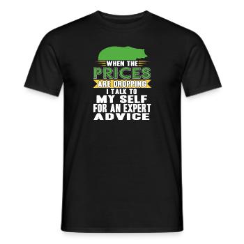 Quand les prix baissent, je me parle à moi-même - T-shirt homme - noir - Devant - AI Model Male 178 light (178cm)