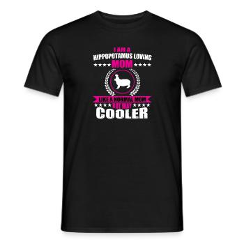Nilpferd Liebende Mutter - Männer T-Shirt - Schwarz - Vorne - AI Model Male 178 light (178cm)